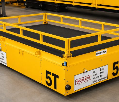 Battery Operated Rail-Guided Transfer Cart