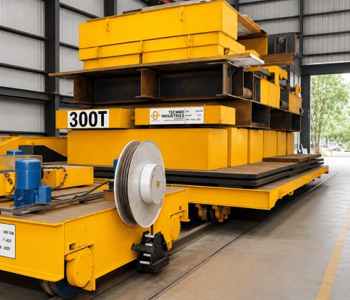Electric Powered Rail-Mounted Transfer Cart